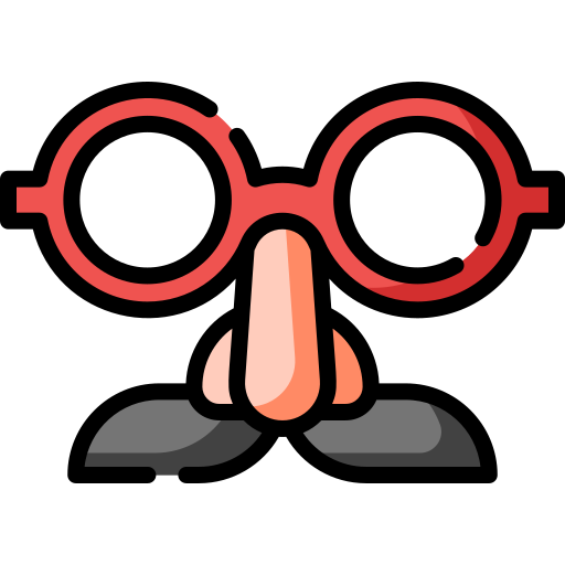Glasses with mustache